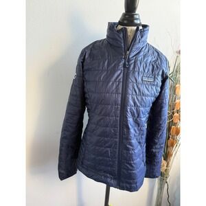 Patagonia Nano Puff Jacket Womens Medium Navy Blue Quilted Full Zip 84217 Puffer